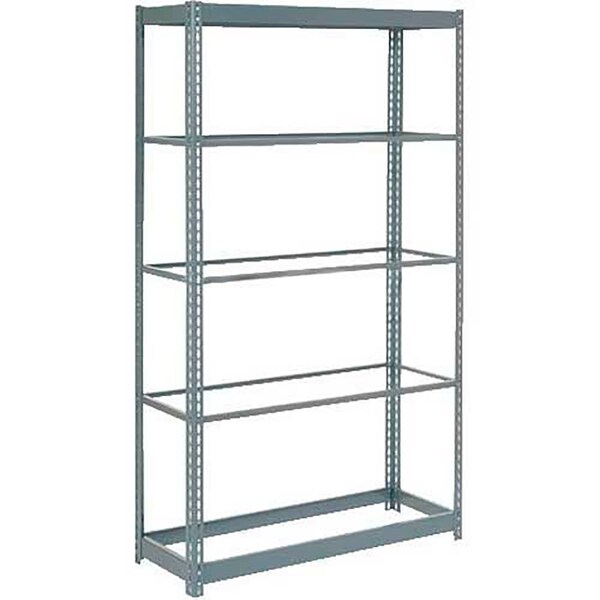 Heavy Duty Shelving 36W x 24D x 84H With 5 Shelves, No Deck, Gray